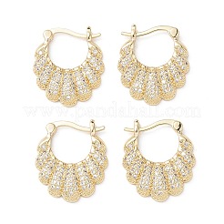 Aretes de aro con circonitas cúbicas transparentes&nbsp;EJEW-M216-09G