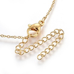 Collane con ciondolo in acciaio inossidabile 304&nbsp;NJEW-O108-13