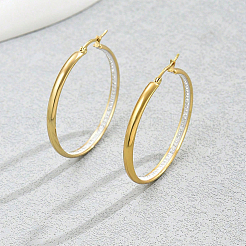 Pendientes de aro vintage de acero inoxidable&nbsp;X-ZA9910
