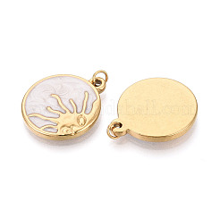 Pendentifs en acier inoxydable 304 émaillés&nbsp;STAS-U061-31G-B