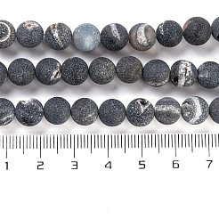 Natürliche schwarze Druzy-Achatperlenstränge&nbsp;G-NH0024-A01-01