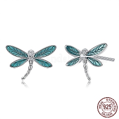 925 orecchini a bottone in argento sterling rodiato&nbsp;EJEW-BB70397