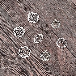 Tibetischer stil Aluminium Anhänger & Charms&nbsp;TIBEP-SC0001-02