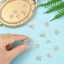 Ciondoli in ottone con micro pavé di zirconi da 10 pezzo&nbsp;KK-YW0003-15