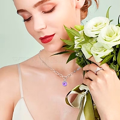 50 Stück 10-farbige runde Glasperlenanhänger&nbsp;PALLOY-YW00151