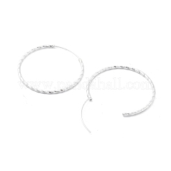 925 Sterling Silber Reifen Ohrringe&nbsp;EJEW-S243-01S