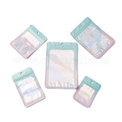50 sachet refermable rectangulaire en PVC holographique à paillettes (5 styles différents)&nbsp;ABAG-FP0001-06A