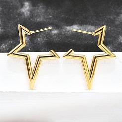Boucles d'oreilles à tige en acier inoxydable 304 avec placage ionique (IP) pour femmes&nbsp;STAS-D084-25G