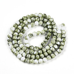Chapelet de perles en verre baking paint&nbsp;X-DGLA-N003-8mm-C06