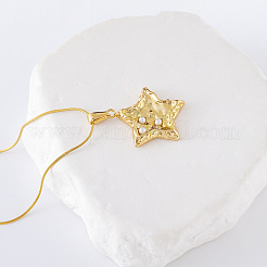 Collier avec pendentif étoile en acier inoxydable et perles d'imitation pour femme&nbsp;QN5911