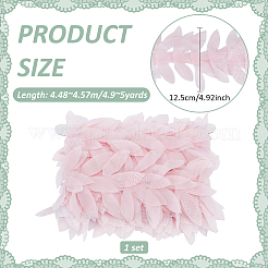 4.9~5 Yards Polyester-Blatt-Spitzenband&nbsp;DIY-FG0002-84