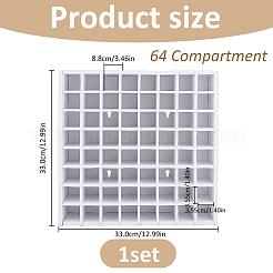 Étagère de rangement pour peinture de bureau en bois à 64 compartiment&nbsp;ODIS-WH0030-325B