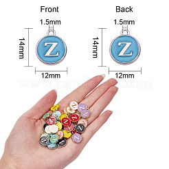 120 pièces 12 couleurs breloques en alliage plaqué or&nbsp;ENAM-SZ0001-64Z