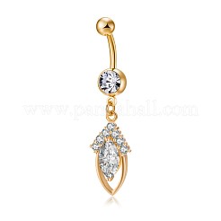 Messing Zirkonia Nabel Ring&nbsp;AJEW-EE0004-07