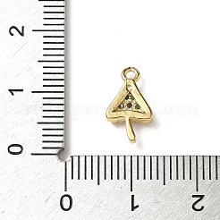 Breloques en laiton avec zircone cubique de micro pave&nbsp;KK-I276-45G