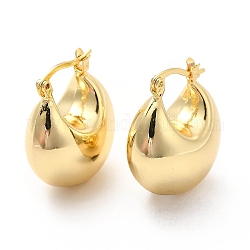 Mond-Ohrringe aus Messing für Frauen, echtes 18k vergoldet, 23x20x12 mm, Stift: 0.7x1.2 mm