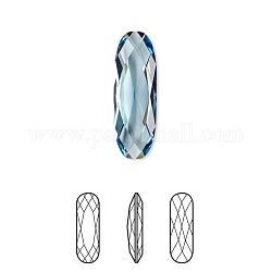 Austrian Crystal Rhinestone, 4161, Crystal Passions, Foil Back, Faceted Long Classical Oval Fancy Stone, 202_Aquamarine, 21x7x2mm