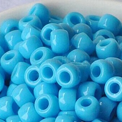 Opake Legierung Perlen, Großloch perlen, DIY-Zubehör für Kinder, Fass, Verdeck blau, 8.5x6 mm, Bohrung: 4 mm, 3434 Stück / 850 g