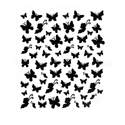 3D schwarze Transferaufkleber, selbstklebend, diy nagelspitzen dekorationen tipp schieber zubehör, Schmetterlingsmuster, 90x77 mm