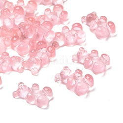 Harz Cabochons, Bär, rosa, 12.5x7x4 mm