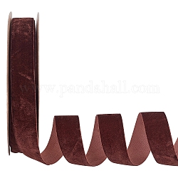 Бархатная лента, одна сторона, для подарочной упаковки, оформление партии, кокосового коричневый, 1 дюйм (25 мм), около 18.59~19.69 ярда (17~18 м) / рулон