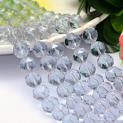 Chapelets de perle ronde d' imitation cristal autrichien à facettes, grade AAA, alice bleu, 10mm, Trou: 0.9~1mm, Environ 40 pcs/chapelet, 15.7 pouce