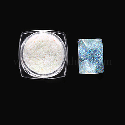 Nail art luminous powder, accesorios de decoración de uñas brillantes, blanco navajo, 0.1~0.5x0.1~0.5mm, aproximamente 0.7 g / caja