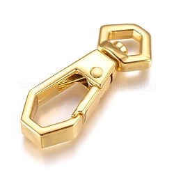 Ganci girevoli in lega, girevole moschettone, oro, 34.5x14x5.5mm, Foro: 4.5x7.5 mm