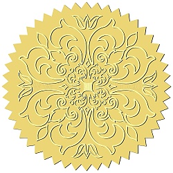 34 feuille d'autocollants mandala auto-adhésifs en feuille d'or en relief, Autocollant de décoration de médaille à points ronds, pour sceau de carte d'enveloppe, fleur, 165x211mm, 12pcs / feuille