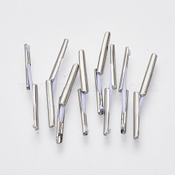 Cordón elástico de púas, con fornituras de acero inoxidable, Para fijar el anillo de dedo, blanco, 25~27x1mm