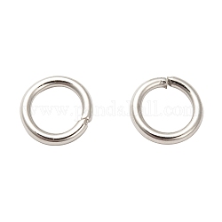 Hierro anillos del salto abierto, Platino, 18 calibre, 6x1mm, diámetro interior: 4 mm, aproximamente 20000 unidades / bolsa