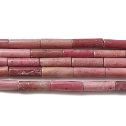 Natural Rhodonite Beads Strands, Column, 13~14x4mm, Hole: 1mm, about 28pcs/strand, 15.12''(38.4cm)