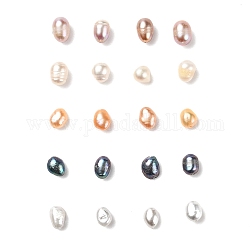 Natur kultivierten Süßwasser Perlen, Oval, Mischfarbe, 5 Stil, 50 Stück / Beutel