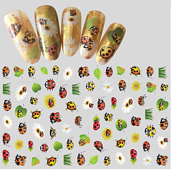 Colorful Watermark Transfer Nail Stickers, 3D Leaf Animal Flower Series Nail Stickers, for Women Nail Art Accessories Decals, Colorful, size