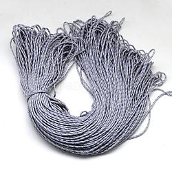 Seile aus Polyester und Spandex, 1 innerer Kern, Silber, 2 mm, ca. 109.36 Yard (100m)/Bündel