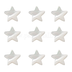 Perle trochid naturali / conchiglie trochus, candeggiare, stella, colore conchiglia, 9~10x9~11x2.5mm, Foro: 0.5 mm, 30pcs/scatola