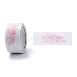 Etichetta regalo in carta autoadesiva youstickers, etichette adesive di ringraziamento rettangolo, per le piccole imprese, rosa nebbiosa, 2.9x6x0.01cm, 120pcs / rotolo