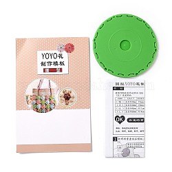 Yo yo Maker-Tool, für diy stoff nadel stricken blume, Runde, grün, 119.5x6 mm