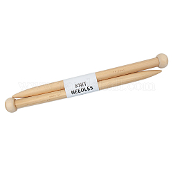 Spitze Stricknadeln aus Bambus, zum Strickwerkzeug, papayawhip, 250x15 mm, 2 Stück / Set