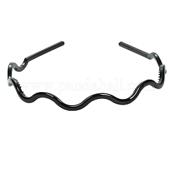 Haar-Accessoires, schmucklos, PC-Kunststoff-Haarband, mit Zähnen, Schwarz, 150x125x13 mm