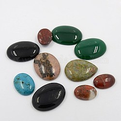 Cabochons en pierre gemme naturelle, mixedstyle, couleur mixte, 25~40x18~30x7~8mm
