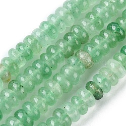 Verde naturale perline avventurina fili, flatround/disco, 4x2mm, Foro: 0.9 mm, circa 187~196pcs/filo, 15.16~15.55 pollice (38.5~39.5 cm)