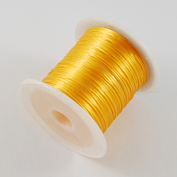 Flat Elastic Crystal String, Elastic Beading Thread, for Stretch Bracelet Making, Orange, 1mm, about 10.93 yards(10m)/roll