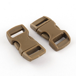 POM Plastic Side Release Buckles, Survival Bracelet Clasps, Camel, 29x15x6mm, Hole: 11x3.5mm