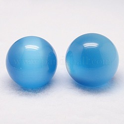 Cat Eye Display Decoration, Sphere Ball Beads for Home Decoration, Dodger Blue, 40mm
