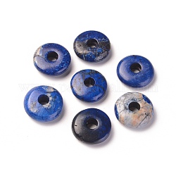 Perle di Howlite naturale, tinto, Rotondo piatto / disco, blu notte, 15x5mm, Foro: 4 mm