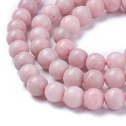 Natürliche rosa Opalkorne Stränge, Klasse ab, Runde, 6~7 mm, Bohrung: 0.8 mm, ca. 63 Stk. / Strang, 15.1 Zoll (38.5 cm)