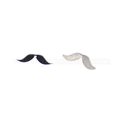 Cabujones de latón con bigote, accesorios de decoración de uñas para mujeres, Platino, 2x6x0.01mm, aproximamente 1000 unidades / bolsa