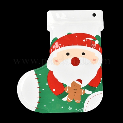 1 Bag Christmas Theme Rectangle Plastic Zip Lock Candy Storage Bags, Self  Seal Bag, for Biscuit & Candy Packaging, Santa Claus, 220x155x0.1mm