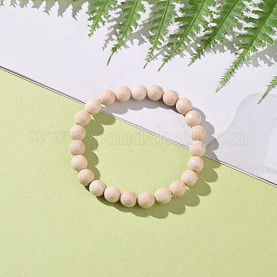 Bracciali elasticizzati con perle fossili naturali&nbsp;BJEW-K212-B-015-1